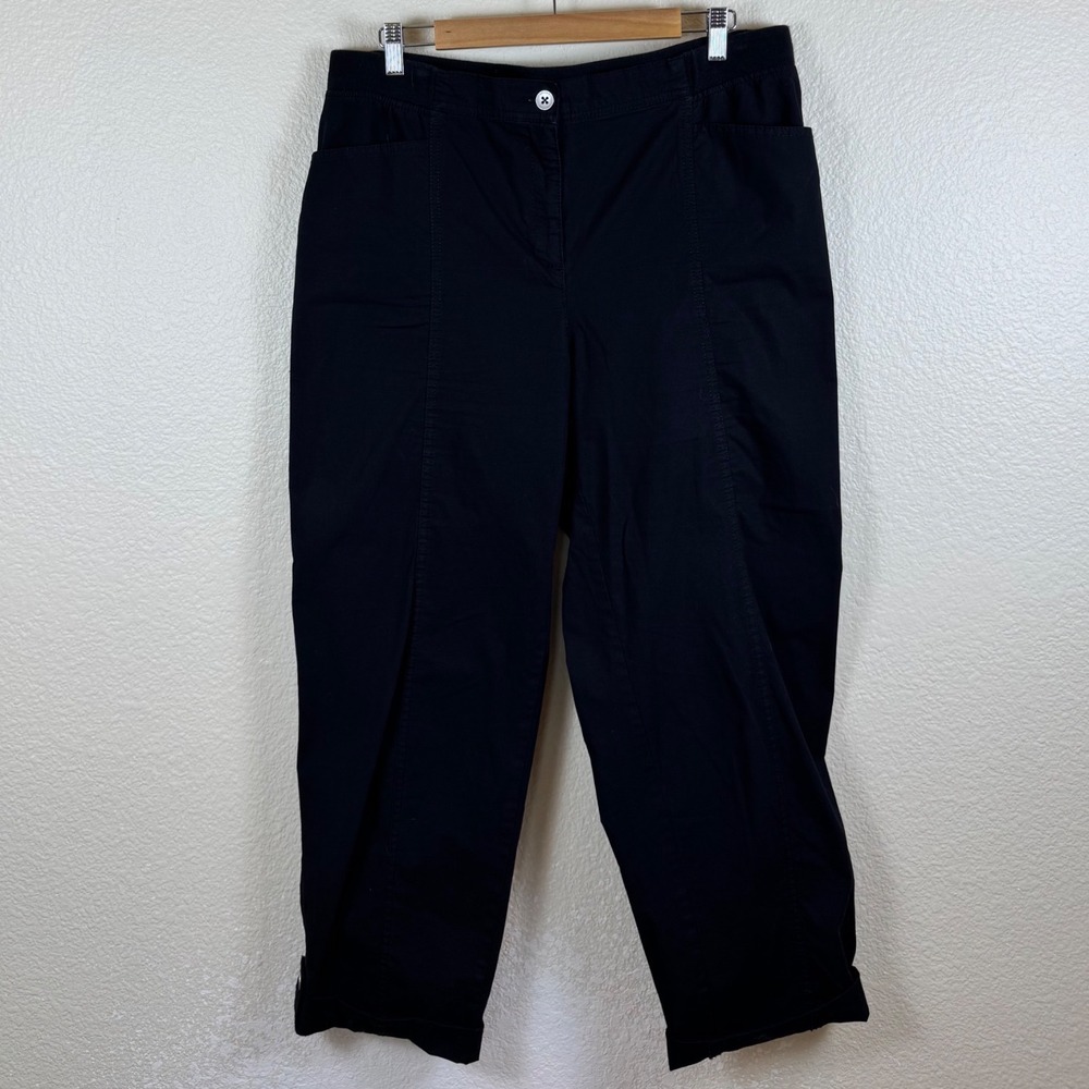 Chicos Pants Womens 2.5 L 14 Cotton Casual Minimalist Capri Neultralight Chic
